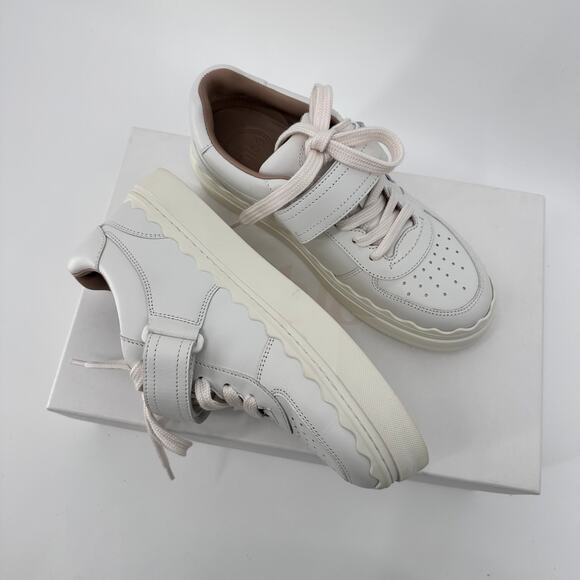 SALE!!!!!!Chloe CHLOE Lauren Sneakers White Size 38 New - Picture 1 of 7